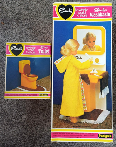 Vintage sindy boxed wash basin - sindy,
