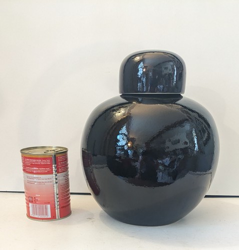 Large modern black glazed - large,