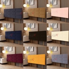 20 Inches Diamond Plush Velvet Fabric Padded Upholstered Headboard For Bedrooms