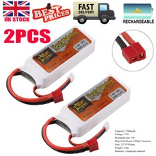 2Pcs 2500mAh 2S 7.4V 35C LiPo