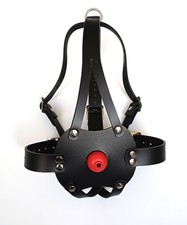 Black Real Leather Head
