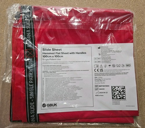 Red hemmed flat slide - flat, sheet