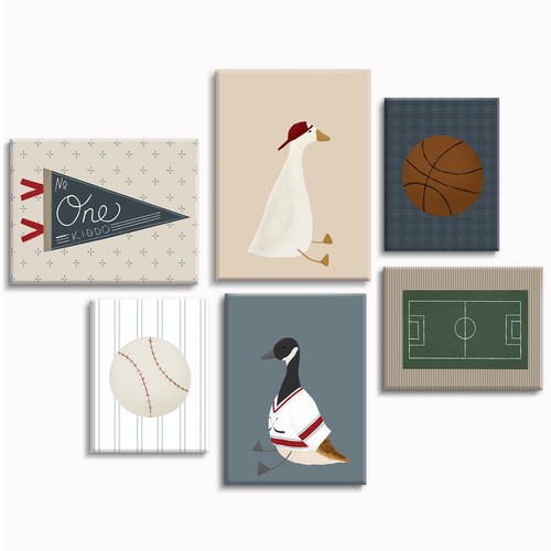 Sports nursery wall art decor - sports,