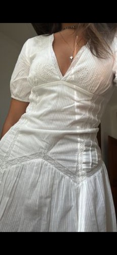 Zara women white a line - white, a-line