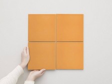 Mainzu Victorian Ocre 25x25cm Yellow/orange Bathroom Wall&floor Tiles 15sqm