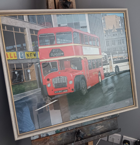 Framed signed watercolour - framed,