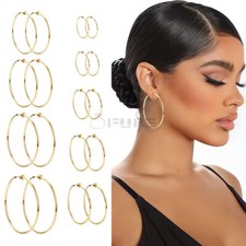 Pair of Non-Piercing Hoop