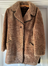 Beautiful Vintage Sheepskin Coat Shearling women S/M like Toast /Milena Silvano 