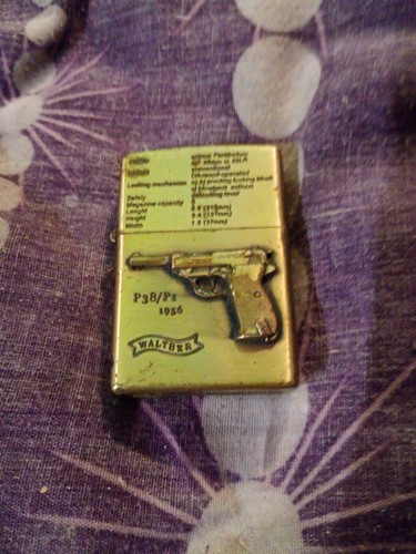 Brass flip lighter - brass,