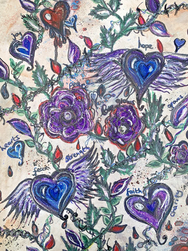 Love heart wing - scene, signed
