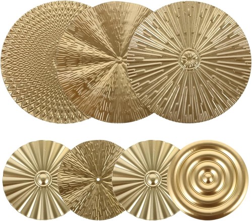 Operitacx gold circle wall art - gold,