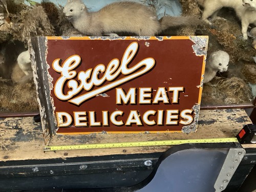 Old enamel sign - old, sign,excel