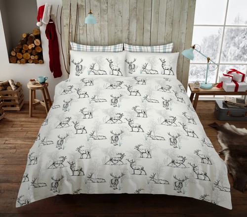 Grey stripe duvet cover - grey,