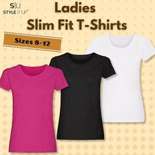 Ladies Plain Short Cap Sleeve