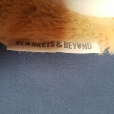 Blankets & Beyond Blanket bear nunu plush bear brown white comforter nunu 9m+