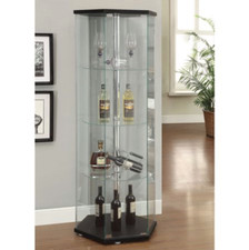 Hexagon Curio Cabinet 3Shelf