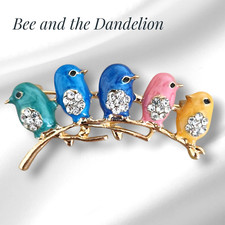 Birds On A Branch Gold Tone