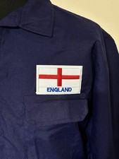 England Cross of St George Flag Badged Zip Navy Boiler Suit Size L 42-45" Chest