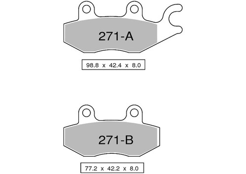 Organic front brake pair - , pads