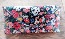 CATH KIDSTON FLORAL GLASSES/SUNGLASSES CASE (black/navy) with CK cleaning cloth