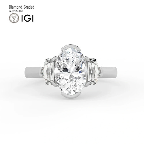 Oval solitaire labgrown - solitaire,