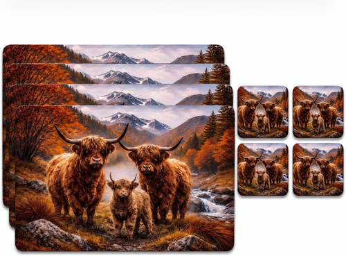 Highland cow placemats - highland,