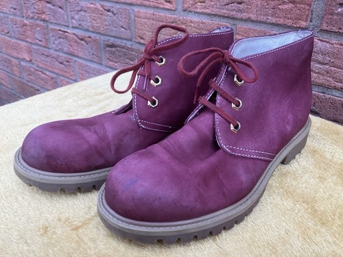 Clarks burgundy leather boots - ,