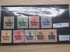 9 STAMPS GERMAN OCCUPATION OF BELGIUM 1914/16 MINT SEE DESCRIPTIONS