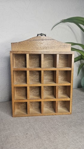 Vintage wooden rectangle curio - vintage,