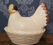 Vintage Chicken On Nest Egg