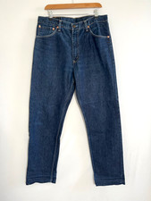 LEVI'S 521 02 MADE IN UK Jeans W34 L32 Regular Fit Blue Denim yr.'02 100% Cotton