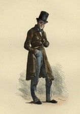 1842 LE MAÎTRE D’ÉTUDES Les Français ... watercolor print era