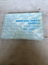 GENUINE HONDA SPACY CH250 Owners Manual 