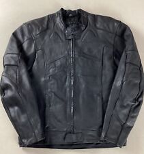 Lewis Leather Biker Jacket Cafe Racer Jacket Black Size 40