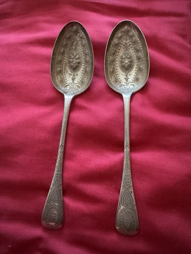 Antique silver plate spoons - antique,