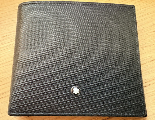Montblanc black leather bifold - leather,