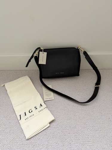 Black leather crossbody - , bag