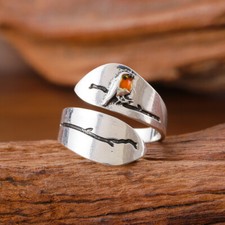 Retro Punk Robin Ring Silver