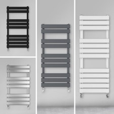Designer Flat Panel Heated Bathroom Towel Rail Radiator Warmer Heating All Size