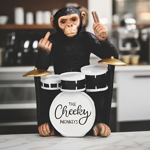 Chimpanzee drummer - 8"h,