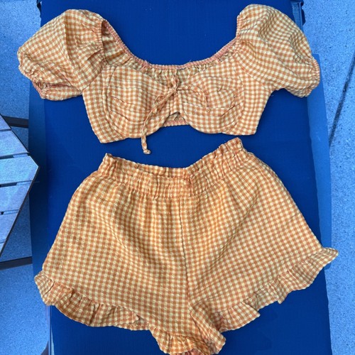 Wild fable orange gingham - wild,