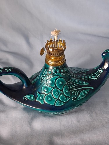 Ceramic genie oil lamp - ceramic,