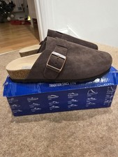 Birkenstock Boston Clogs Suede Brown