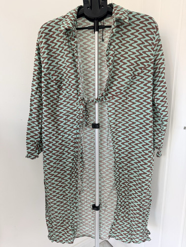 Zara turquoise brown zigzag - zara,