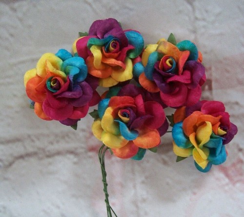 Mulberry paper roses flowers - mulberry,