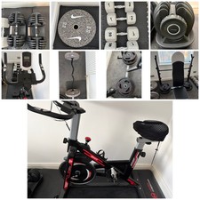 Home Gym Exercise Bike Bench Free Weights Barbell Fitness Equipment