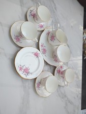 Pretty Duchess Pink Rose China Tea Set