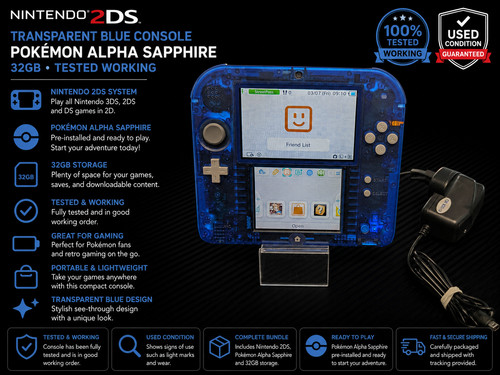 Nintendo 2ds transparent blue - 2ds,