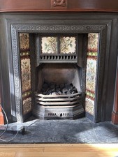 vintage 1930s cast fireplace