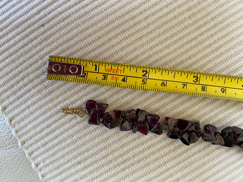 Garnet choker necklace - ,